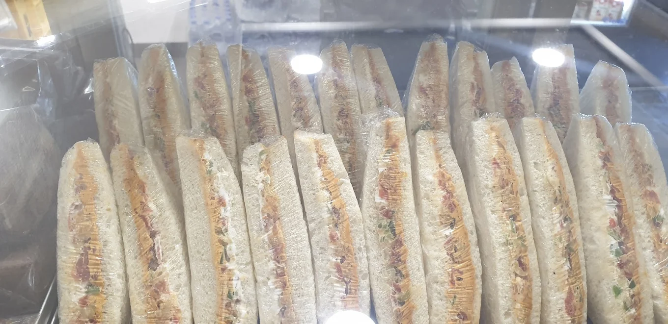 Freshly made sandwiches at RT Bakers