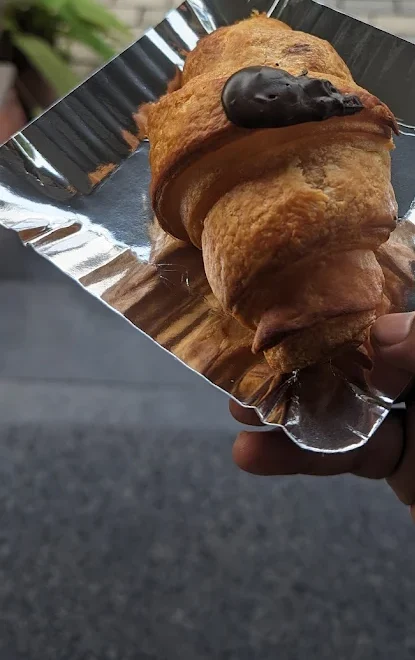fresh chocolate croissants